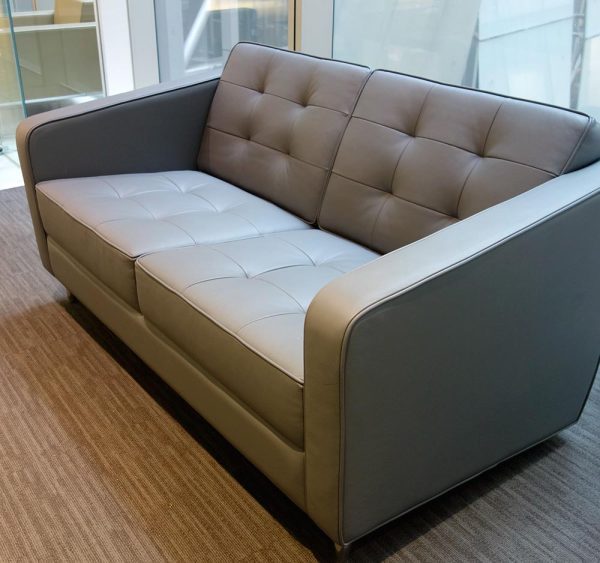 Designer leather grey sofa
