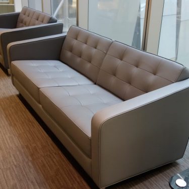 Designer leather grey sofa