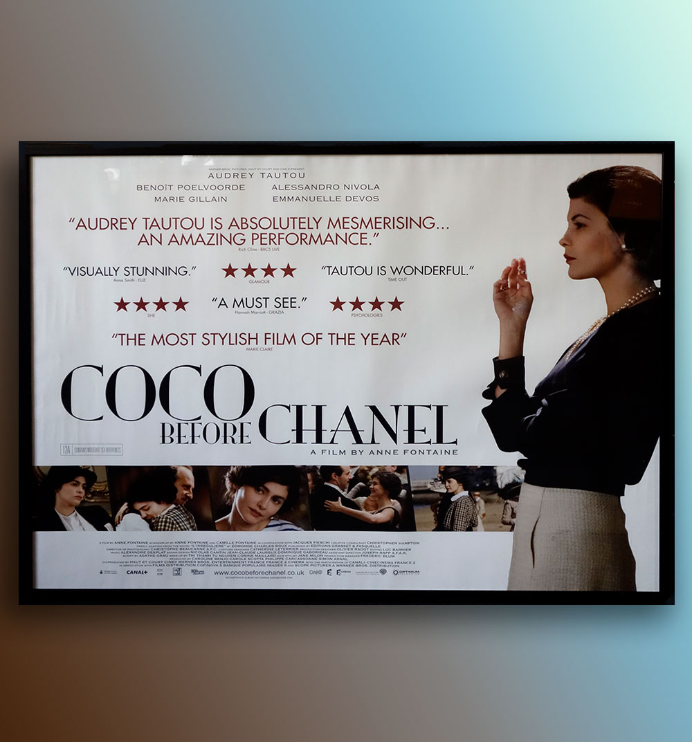 Coco Before Chanel  Audrey tautou, Coco chanel, Chanel poster