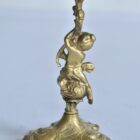 Vintage French Brass Cherub Candle Holders